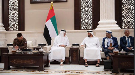 Mohammed bin Zayed receives Yemen's al-Maysari