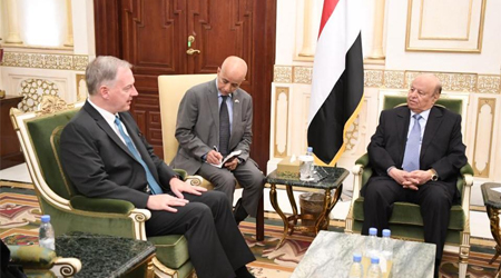 Hadi, US ambassador discuss cooperation in fighting terrorism, Iranian interferences