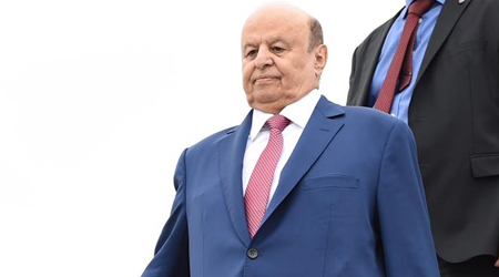 President Hadi arrives in Saudi Arabia