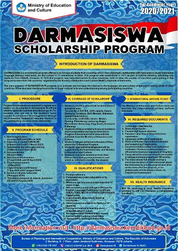 Darmasiswa schoolarship program 2020-2021