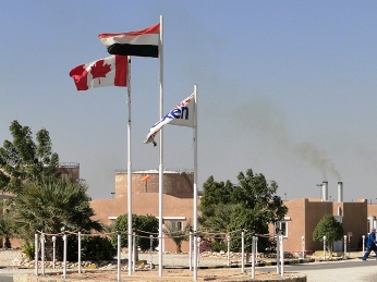 Canadian Nexen provides diesel,  to water and electricity projects in villages surrounding its sectors . 