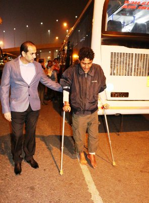 UAE Embassy in India Receiving 88 Yemeni Wounded they Left for Treatment