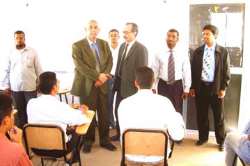Omaeir  inspects  examinations conduct at Seiyoun's  colleges