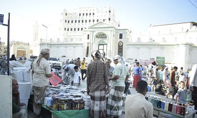 Seiyun City Market as it appears on the night of the tenth of Ramadan 1446 AH