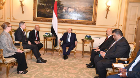 President Hadi receives US Ambassador to our country