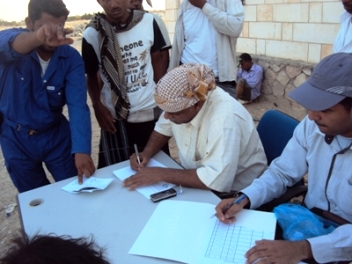 Reconstruction Fund makes  field visit to housing units complex.