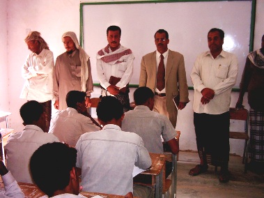 Al-shabibi inspects the  first semester final examination conduct  