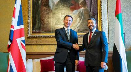 Sheikh Abdullah bin Zayed in London for Yemen partner talks