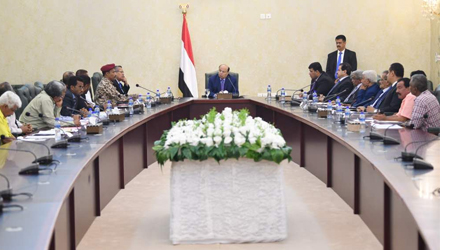 President Hadi holds preliminary meeting of senior officials in Abyan