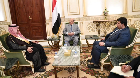 President Hadi praises Saudi Arabia's constructive stances in supporting Yemen