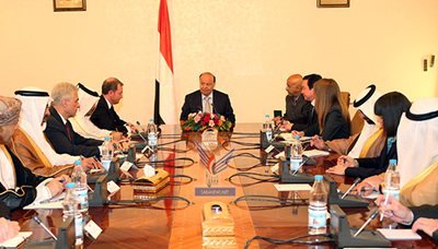 President Hadi receives ambassadors of Group Ten states