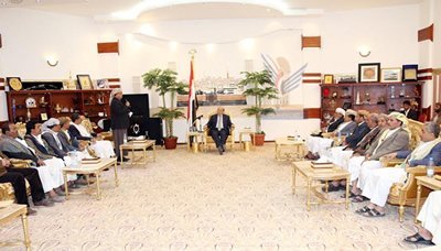 President Hadi receives leaders from Sana’a