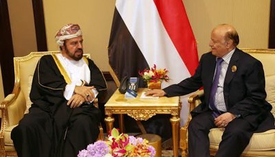 Hadi meets Omani Sultan's adviser, Algerian National Council Speaker