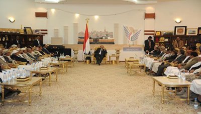 President meets parliament, Shura council's members of Sana'a