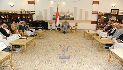 President Hadi, sheikhs, dignitaries, review Houthi escalation