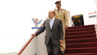 President Hadi returns home after partaking in Doha Arab summit