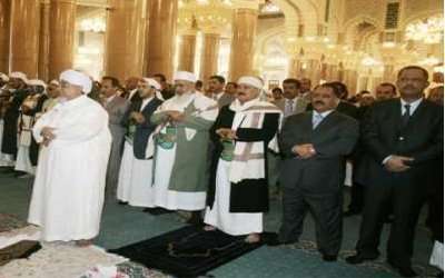 President performs Eid prayer in al-Janad Mosque