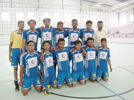 Ahrar Tarebah  at the top of the  second division volleyball 