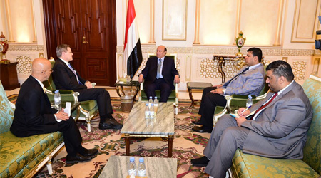 President Hadi receives US Ambassador to Yemen