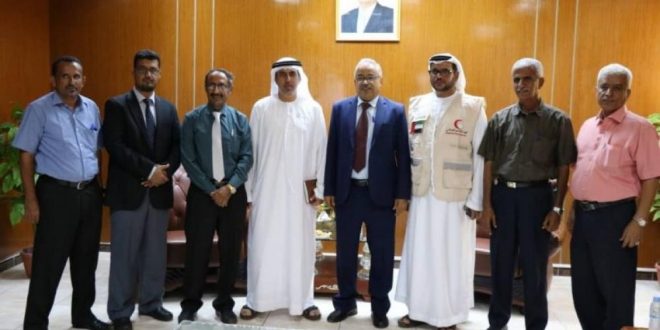 Director of Humanitarian Operations of the UAE Meets the Leadership of Aden University
