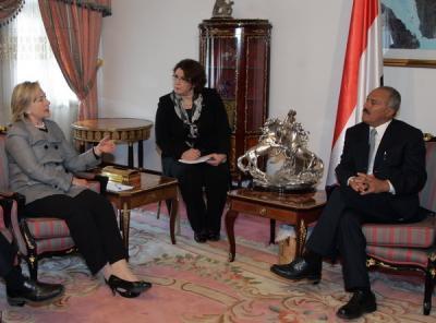 Clinton confirms U.S. support for Yemen President call for dialogue