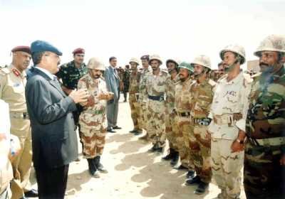 President Saleh visits Eastern Military Command