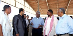  Al-deini inspects the tfish landing projec in  Rukub