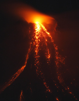 Lava build-up on Philippine volcano 