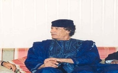 Libyan Gaddafi receives Arab Parliament delegation