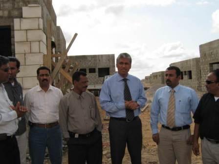 Al- Menhali  inspects  projects for the affected   in  Al-oyoun  area , 