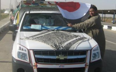 Shabwa relief convey reach Sa'ada displaced people