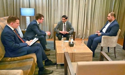 Anggota Majelis Kepresidenan, Bahsani, Temui Pelaksana Kedutaan Besar Rusia