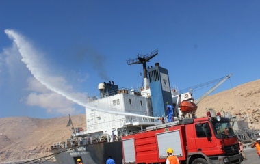 Tim Pemadam Kebarakan Sukses Adakan Percobaan di Pelabuhan Mukalla