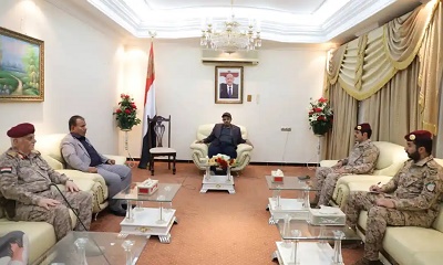 Gubernur Bertemu Dengan Kepala Kamar Koalisi Arab Di Lembah Dan   Sahara Di Seiyun