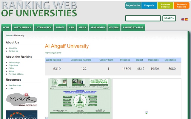 Website Universitas Al Ahgaff Nomor Wahid di Yaman