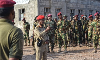 Kepala Staf Kawasan Militer II Kunjungi Bataliyon Khusus Mukalla